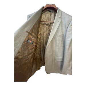 Luciano Carreli Men's Blazer 46R Grey Silk & Wool Lanificio Delfino